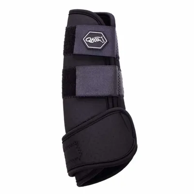 QHP Neopreen Air Beenbeschermers zwart maat:l QHP Neopreen Air Beenbeschermers zwart maat:l
