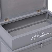 Schoenenkast 50x28x58 cm paulowniahout grijs - thumbnail