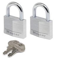 Masterlock 2 x 30mm - 18mm hardened steel shackle, 5mm diam. - double locking - 4 - 9130EURT - thumbnail