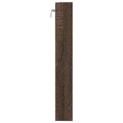 Vitrinekast 80x8,5x58 cm bewerkt hout bruin eikenkleurig