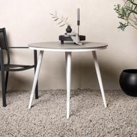 Nohr Ronde Bistrotafel 'Erikka' 90cm. kleur Wit/Grijs - thumbnail