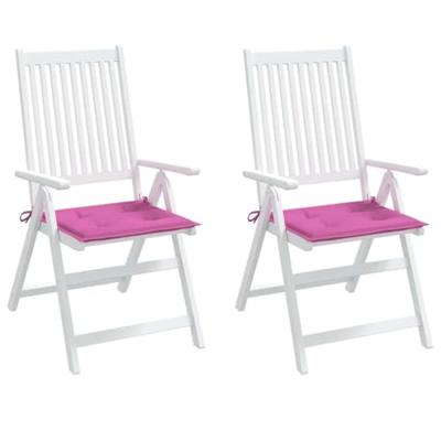 VidaXL Tuinstoelkussens 2 st 40x40x3 cm stof roze VidaXL Tuinstoelkussens 2 st 40x40x3 cm stof roze