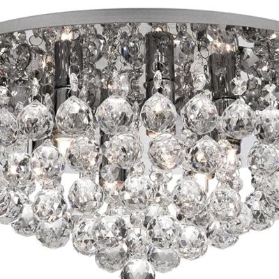 Searchlight Plafond kroonluchterHanna 45cm chroom met kristal - 3406-6CC