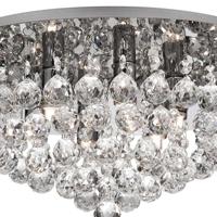 Searchlight Plafond kroonluchterHanna 45cm chroom met kristal - 3406-6CC - thumbnail