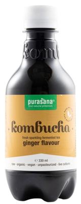 Purasana Kombucha gember vegan bio 330 Milliliter