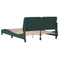 Bedframe zonder matras 140x200 cm fluweel donkergroen - thumbnail