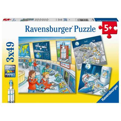 Ravensburger puzzel Op ruimtevaartmissie met Tom en Mia 3x49 stukjes Ravensburger puzzel Op ruimtevaartmissie met Tom en Mia 3x49 stukjes