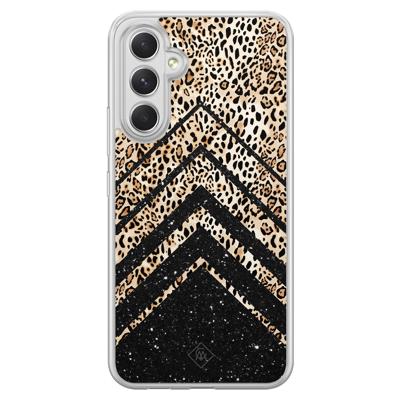 Samsung Galaxy A54 hybride hoesje - Chevron luipaard