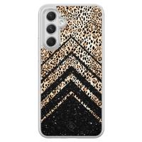 Samsung Galaxy A54 hybride hoesje - Chevron luipaard - thumbnail