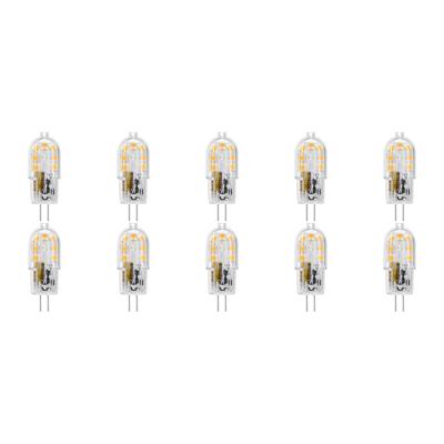 LED Lamp 10 Pack - Velvalux - G4 Fitting - Dimbaar - 2W - Warm Wit 3000K - Transparant - 12V Steeklamp | Vervangt 20W