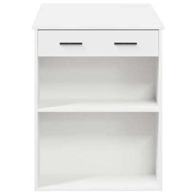 Bureau met lade en plank 102x62x77,5 cm bewerkt hout wit Bureau met lade en plank 102x62x77,5 cm bewerkt hout wit