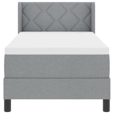 Boxspringbed met matras met matras Lichtgrijs 80 x 200 cm