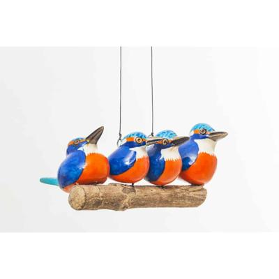 Metalen IJsvogelfamilie van 4