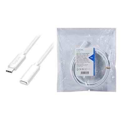 LogiLink CU0222 USB-C-kabel USB 2.0 USB-C stekker, USB-C bus 3.00 m Wit