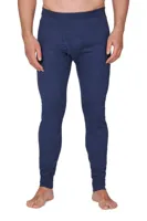 Heren lange pantalon - Thermobroek met gulp - Warme lange onderbroek - Blauw - thumbnail