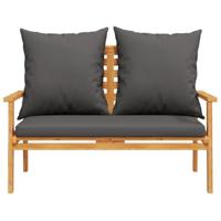 5-delige Loungeset met kussens massief acaciahout - thumbnail