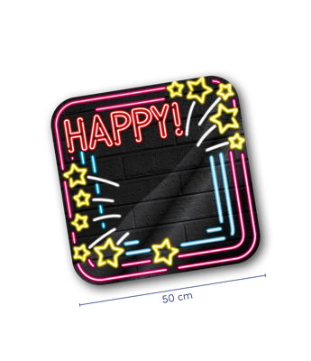 Huldeschild neon blanco