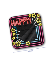 Huldeschild neon blanco - thumbnail