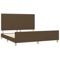 Bedframe zonder matras stof donkerbruin 180x200 cm - thumbnail