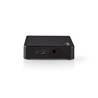 Nedis UHUBU3420BK Usb-hub 4-poorts Gevoed Over Usb 3.0 Afzonderlijke Voeding 5 Gbps - thumbnail