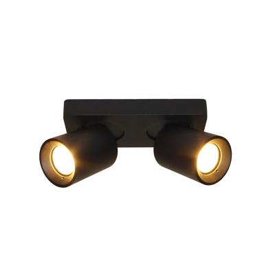 Artdelight Zwarte opbouwspotMegano 2-lichts - PL MEGANO2 ZW