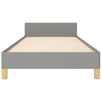 Bedframe zonder matras 90x200 cm stof lichtgrijs - thumbnail