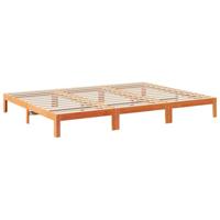 Bedframe zonder matras 240x200 cm massief grenenhout wasbruin - thumbnail