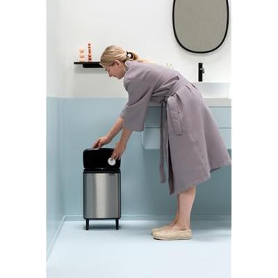 Brabantia Bo hi afvalemmer 12 liter met kunststof binnenemmer matt steel fingerprint proof - thumbnail