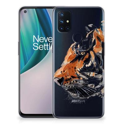Smartphone hoesje OnePlus Nord N10 5G Watercolor Tiger