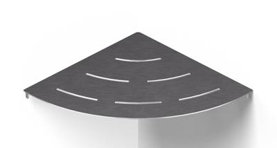 Looox Corner Shelf Rounded Planchet 30x2,2x8cm Stainless Steel