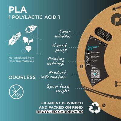 Polymaker PA02006 PolyLite Filament PLA kunststof 1.75 mm 1000 g Groen 1 stuk(s)