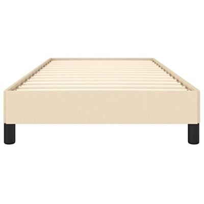 Bedframe zonder matras 100x200 cm stof crèmekleurig