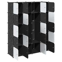 VidaXL Opbergmeubel met 20 vakken en ophangstangen polypropeen - thumbnail