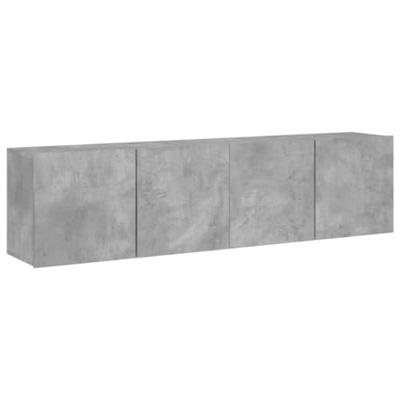 Tv-meubels 2 st wandgemonteerd 80x30x41 cm betongrijs