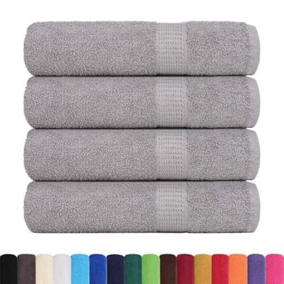 VidaXL Badhanddoeken 4 st 100x150 cm 360 g/m² 100% katoen grijs