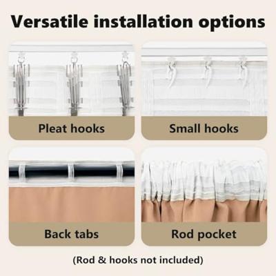 VidaXL Zwart-out gordijnen met ringen 2 pcs licht bruin 245 x 140 cm