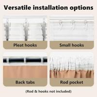 VidaXL Zwart-out gordijnen met ringen 2 pcs licht bruin 140 x 140 cm - thumbnail