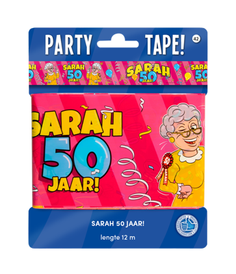 Paperdreams Party Tape Sarah 50 jaar Paperdreams Party Tape Sarah 50 jaar