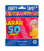 Afzetlint Sarah 50 Jaar Cartoon (12m) - thumbnail