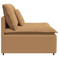 Modulaire bank middenmodule met kussens 100 cm beige - thumbnail