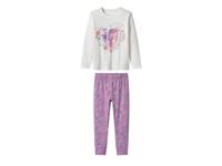 Kinder pyjama (Wit/lila, 122/128) - thumbnail