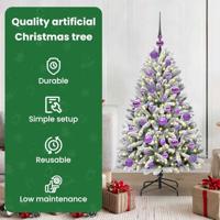 VidaXL Kunstkerstboom met 150 led groen en wit 120 cm pvc en metaal - thumbnail