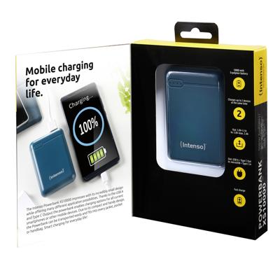 Intenso Powerbank XS10000 petrol 10000 mAh inkl. USB-A to Type-C - thumbnail