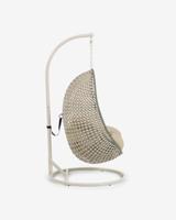 Kave Home Hangstoel met standaard 'Cira' kleur Groen/Beige - thumbnail