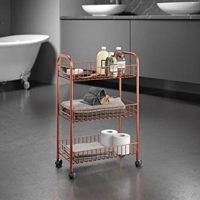 Metaltex badkamer & keukentrolley lugano koper