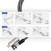 ACT AC9040 Laptopslot | Wedge Security Lock | 2x Sleutels | 2 meter - thumbnail