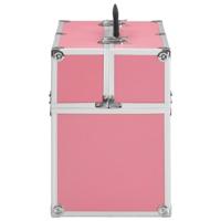 Make-up koffer 37x24x35 cm aluminium roze - thumbnail