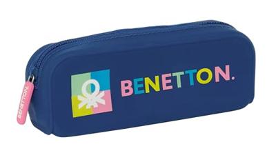 Schoolpennenzak Benetton Cool Marineblauw 18.5 x 7.5 x 5.5 cm