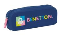 Schoolpennenzak Benetton Cool Marineblauw 18.5 x 7.5 x 5.5 cm - thumbnail
