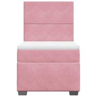 Boxspring met matras fluweel roze 100x200 cm - thumbnail